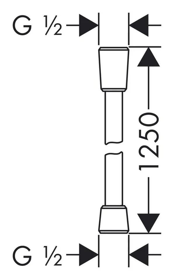 hansgrohe Brauseschlauch Isiflex 1250mm Chrom