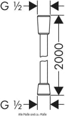 Hansgrohe Brauseschlauch Isiflex 200 cm Kunststoff Bild 1