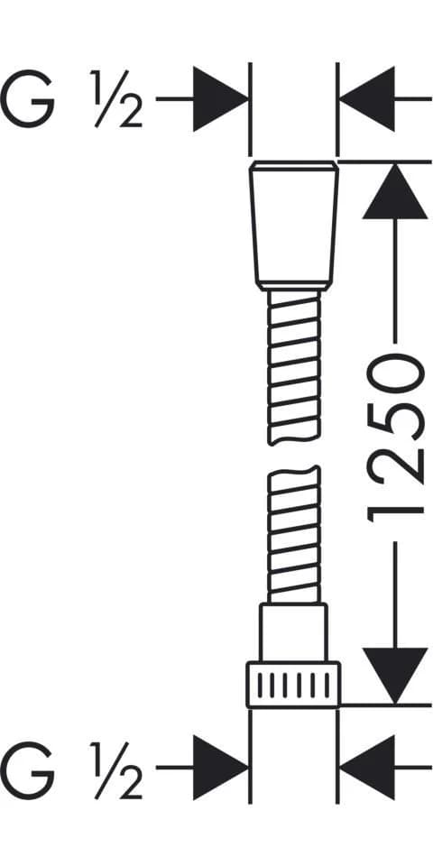 hansgrohe Brauseschlauch Metaflex 1250mm Chrom