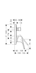 Hansgrohe Focus Wannenarmatur 31945000 Unterputz Chrom Bild 2