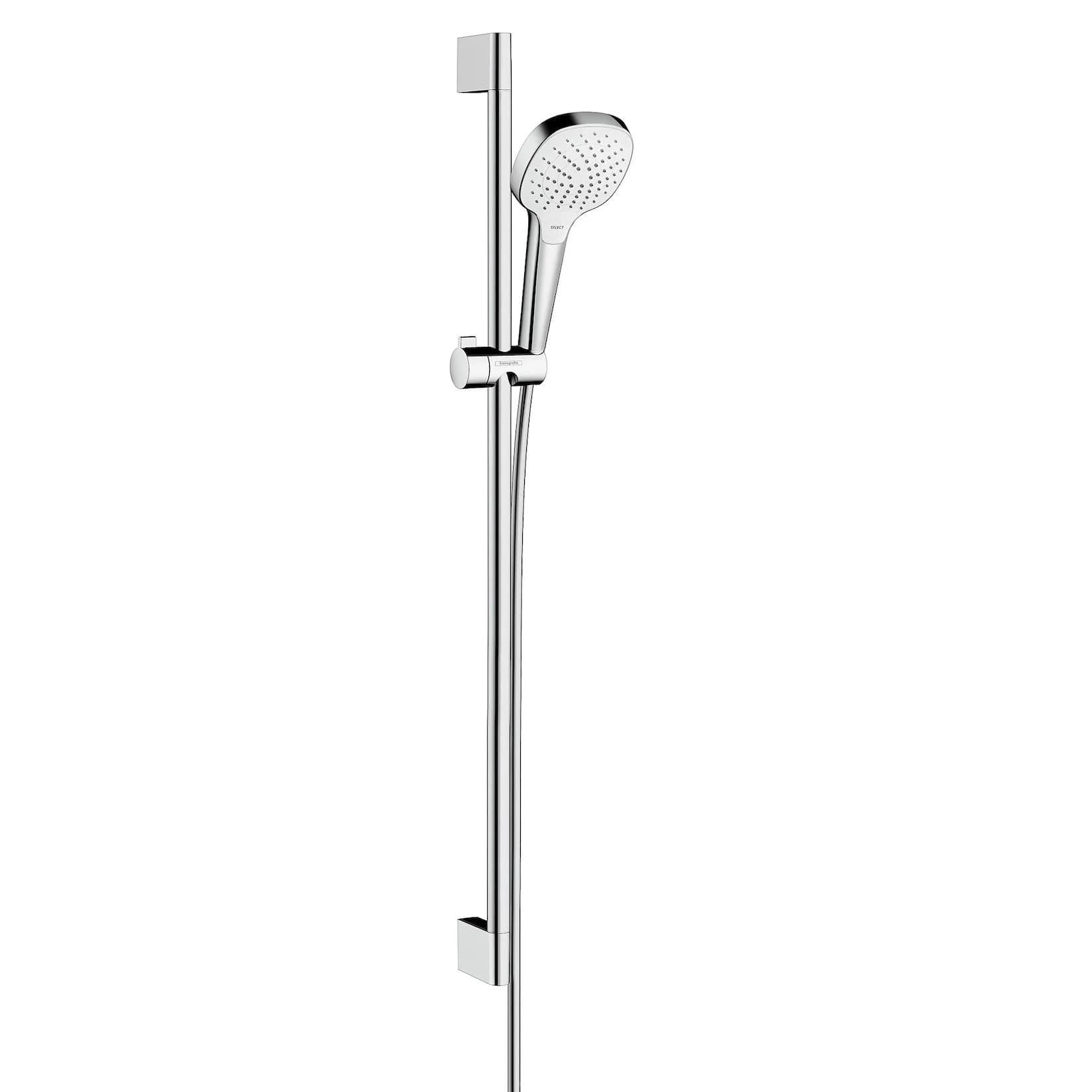 Hansgrohe Croma Select E Vario Brause Set 26592400 Weiss Chrom 90 cm Brausestange Unica Croma