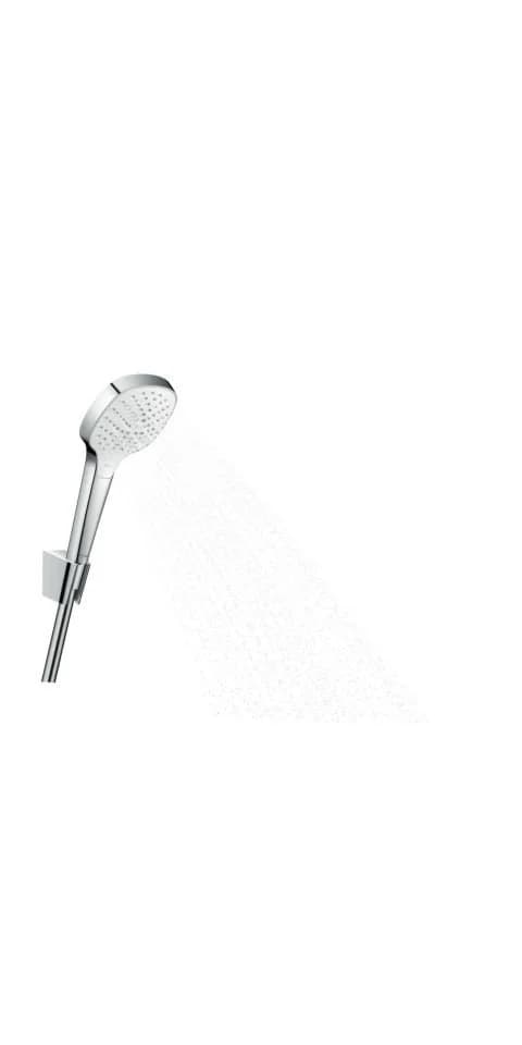 Hansgrohe Croma Select E Vario Wannenset 26425400 Weiss-Chrom 125 cm Schlauch Isiflex