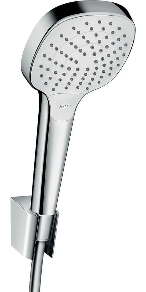 Hansgrohe Croma Select E Vario Wannenset 26425400 Weiss-Chrom 125 cm Schlauch Isiflex - Bild 2