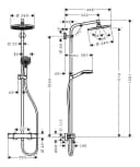 Hansgrohe Crometta S Showerpipe 240 1jet mit Thermostat - Chrom Bild 1