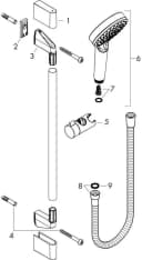 Hansgrohe Crometta Brauseset 100 Vario Weiß/Chrom mit Brausestange Bild 3