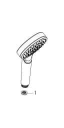 hansgrohe Crometta Vario Handbrause Weiß-Chrom 100mm Bild 5