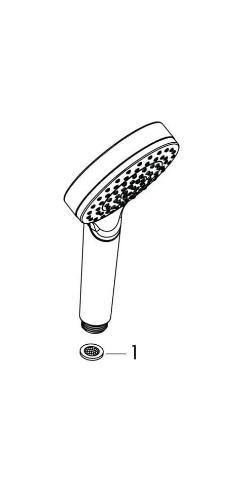 hansgrohe Crometta Vario Handbrause Weiß-Chrom 100mm - Bild 5