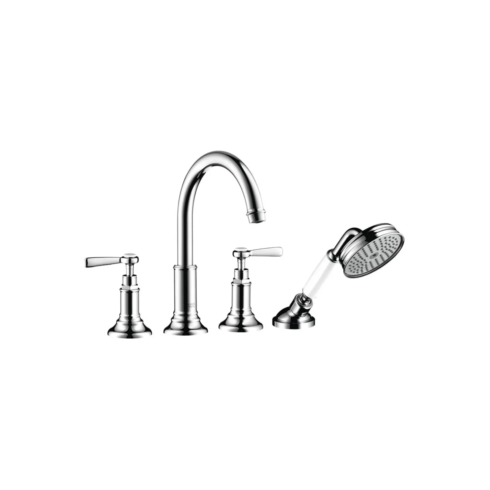 Hansgrohe Axor Montreux 4-Loch-Wannenrandarmatur 196mm Brushed Nickel