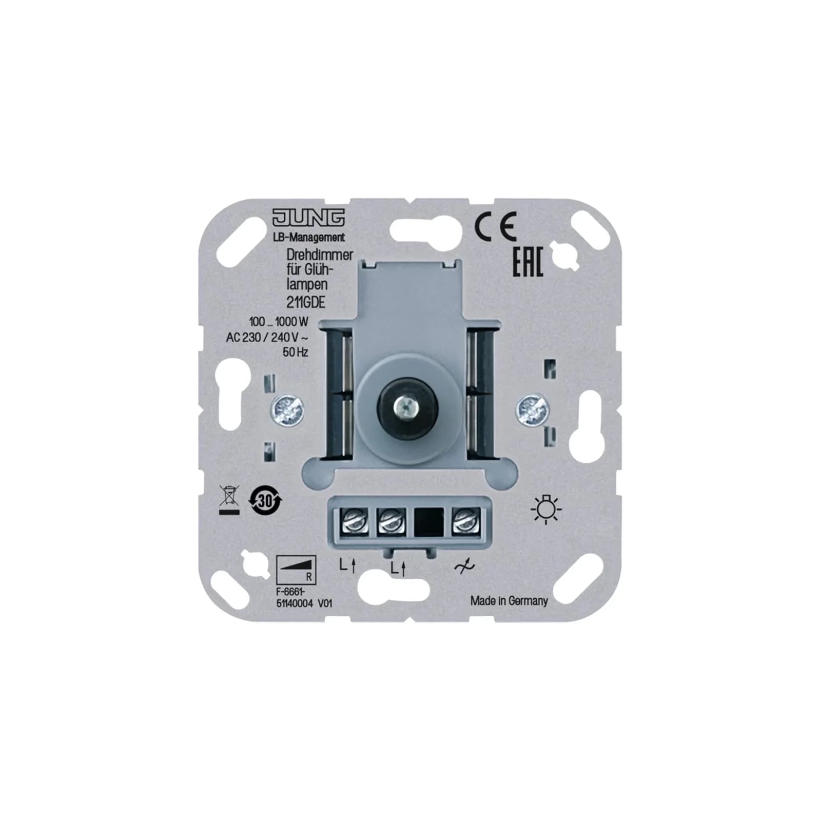 Jung Drehdimmer mit Druckschalter 211 GDE