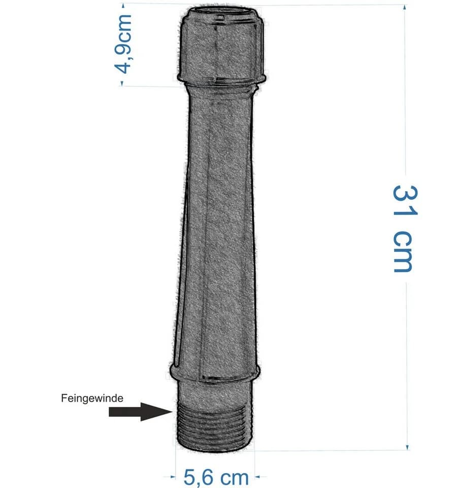 Delschen Betonschirmständer mit Kunststoffrohr, grau, inkl. Adapterset - Bild 3