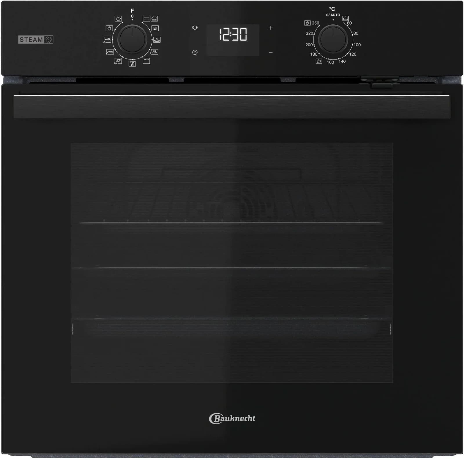 BAUKNECHT Einbaubackofen BBA2S85HU1K Schwarz Gentle Steam