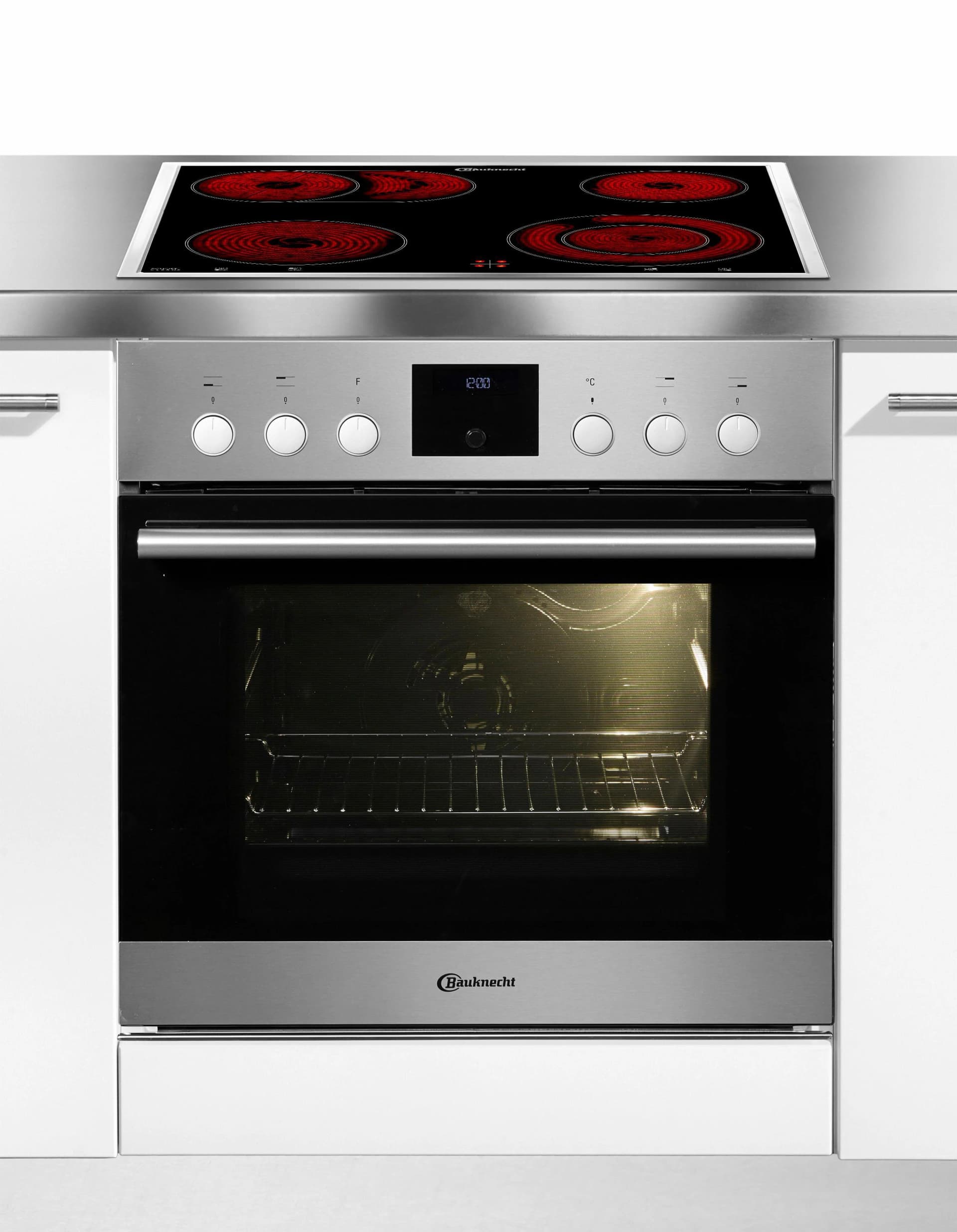 Bauknecht Elektro-Herd-Set Heko Tango A+ Silber Pyrolyse Umluft