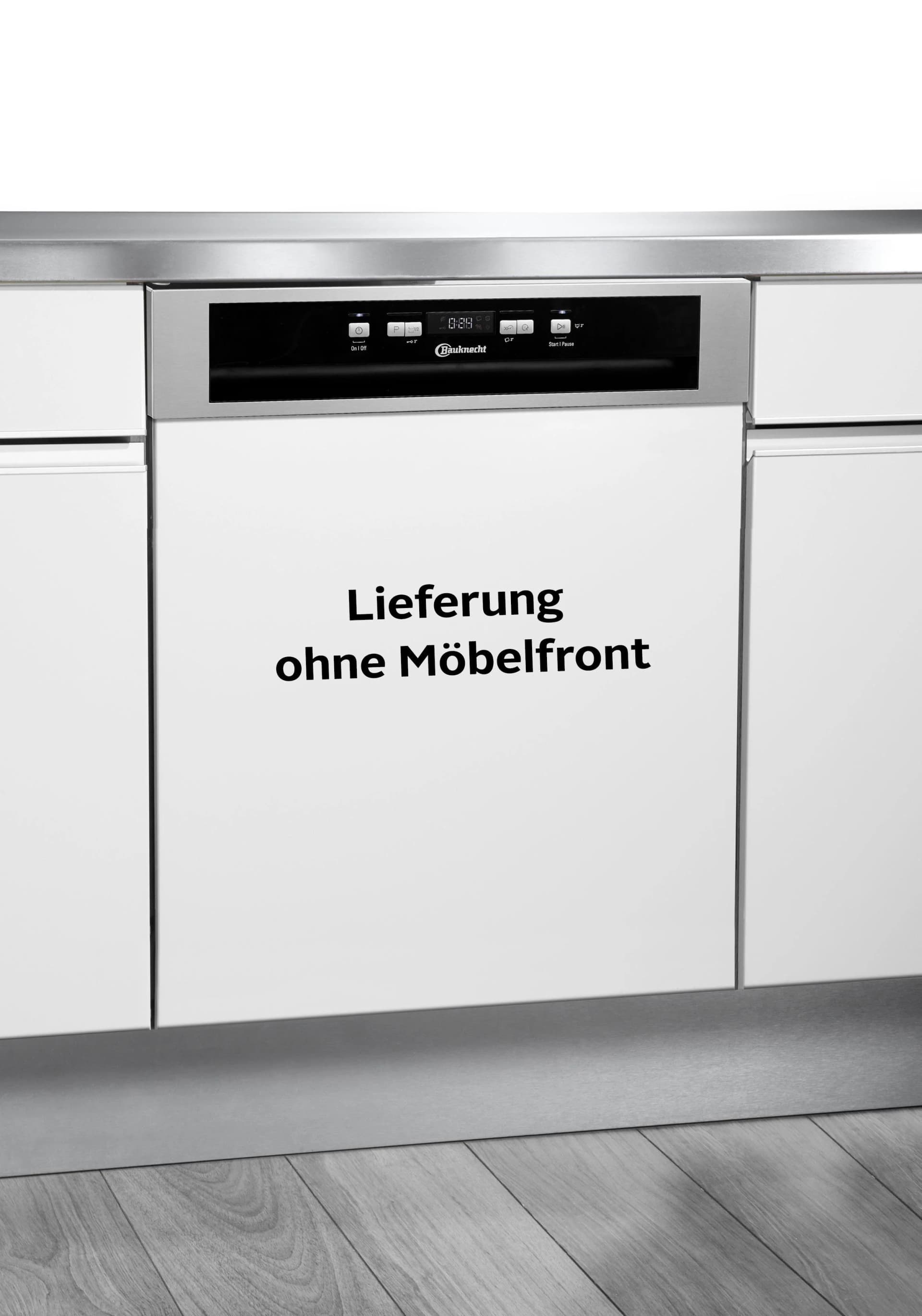 Bauknecht teilintegrierbarer Geschirrspüler OBB ECOSTAR 8460 Silber