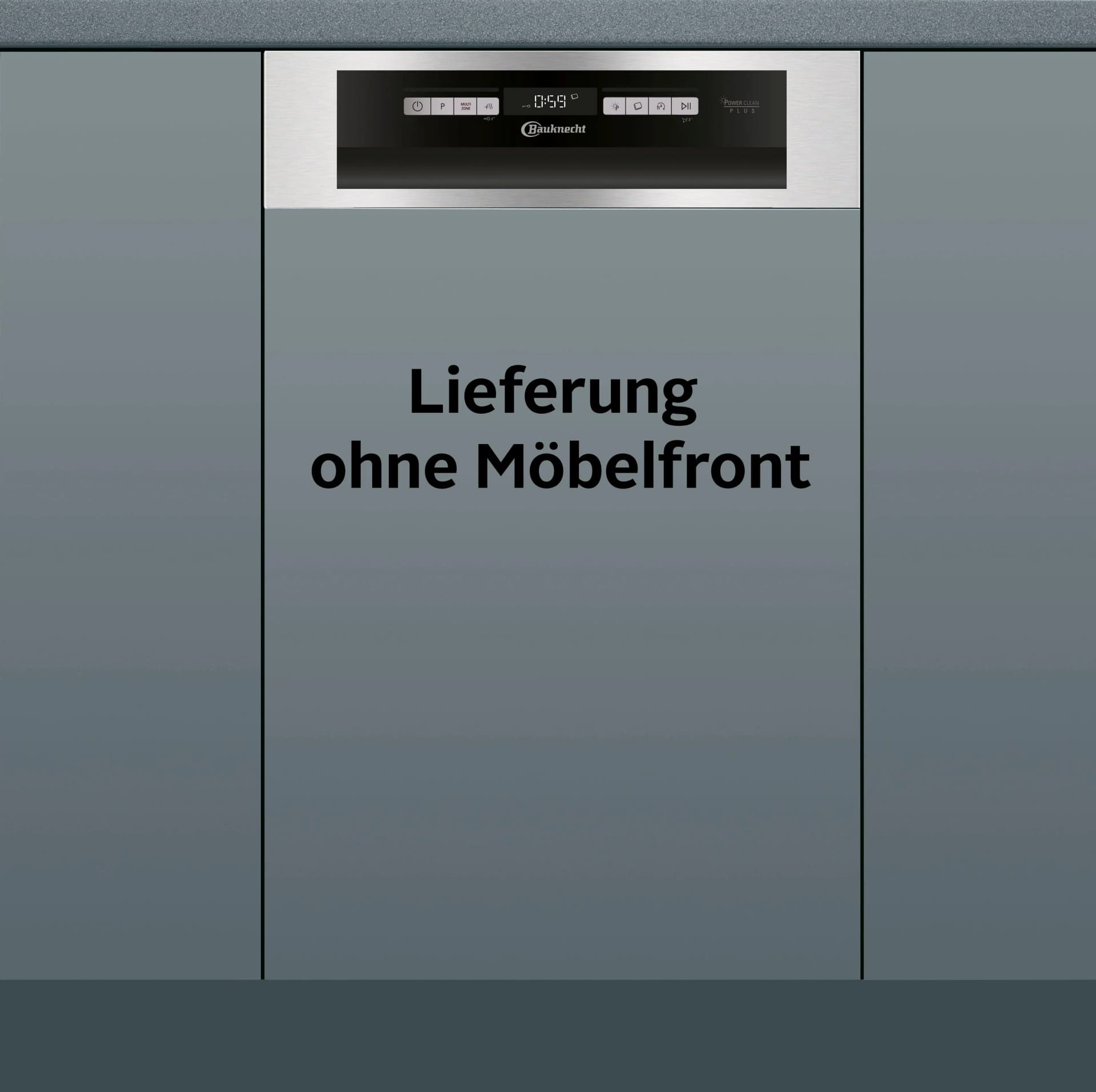 BAUKNECHT teilintegrierbarer Geschirrspüler BSBO 3O35 PF X silber