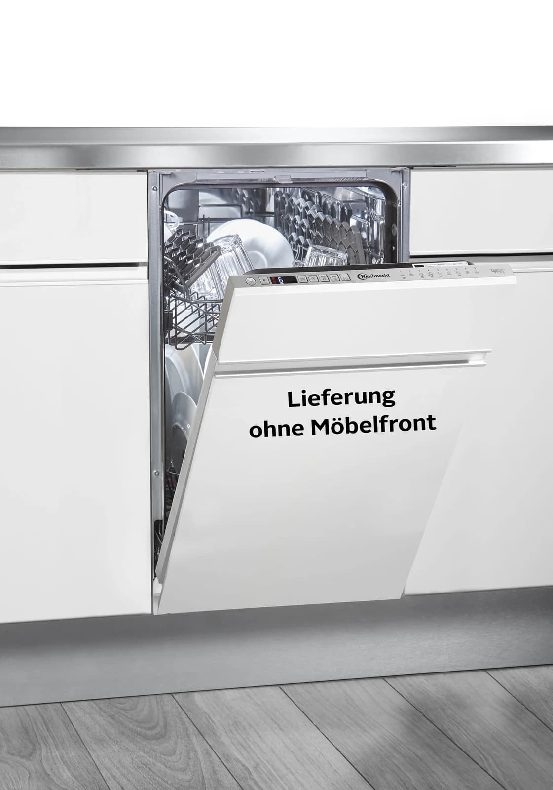 Bauknecht BSIO 3T223 PE X Spülmaschine Silber/Inox