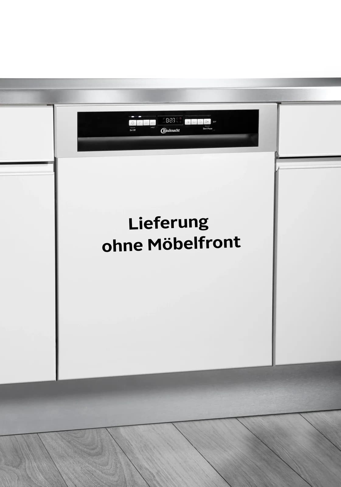 BAUKNECHT teilintegrierbarer Geschirrspüler OBBC Ecosilent 7540 Silber ActiveDry