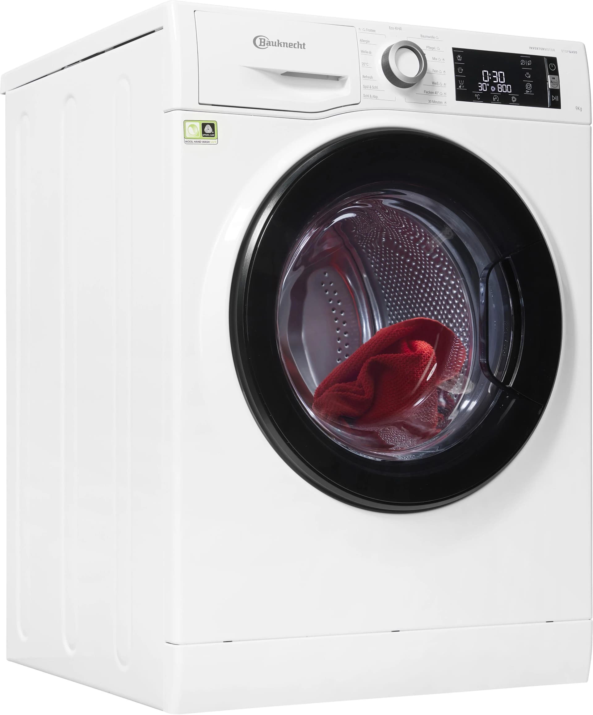 BAUKNECHT Waschmaschine WM Elite 9A Frontlader Weiß 9 kg