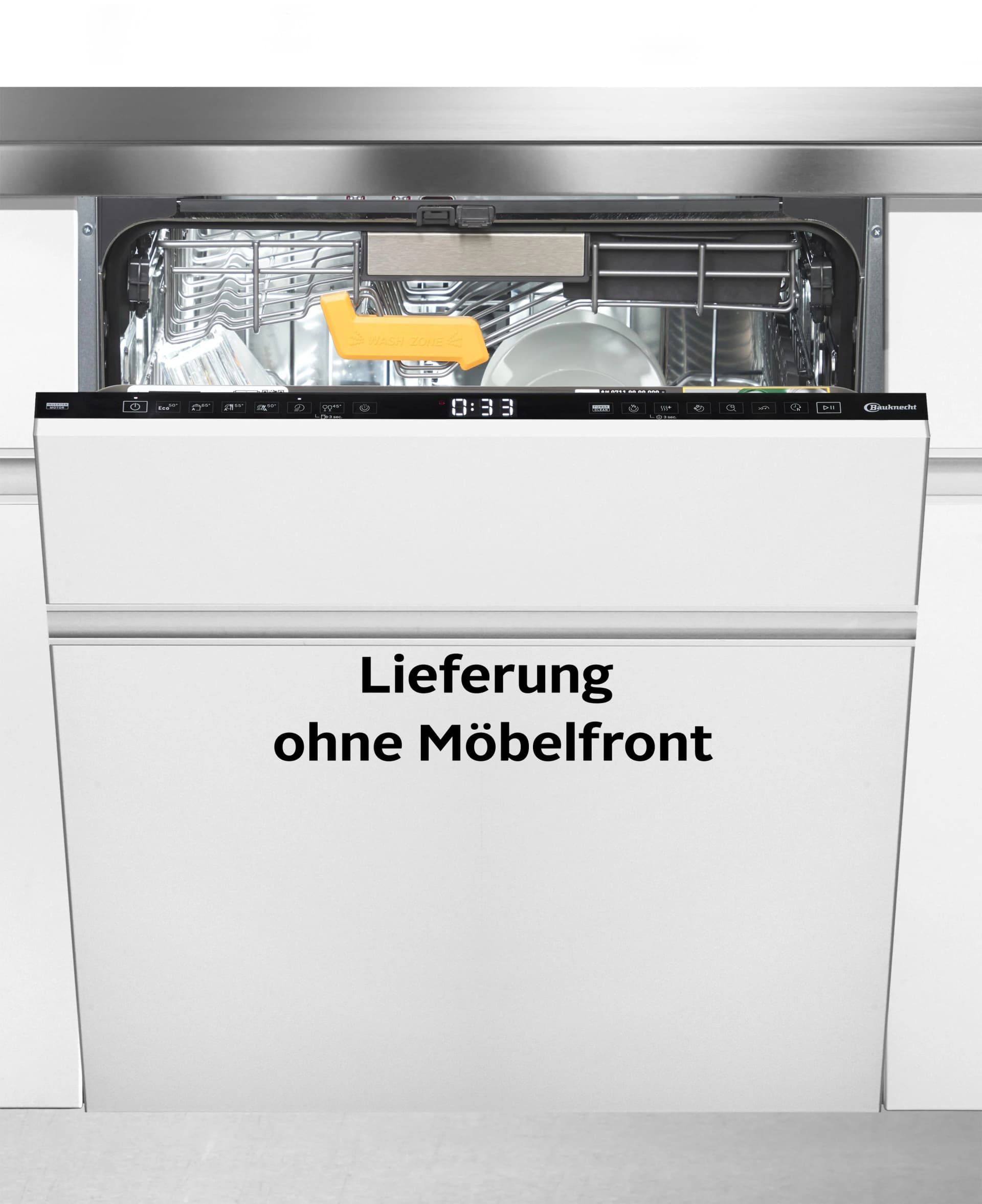 Bauknecht Geschirrspüler B8I HF58 TUC Silber vollintegrierbar