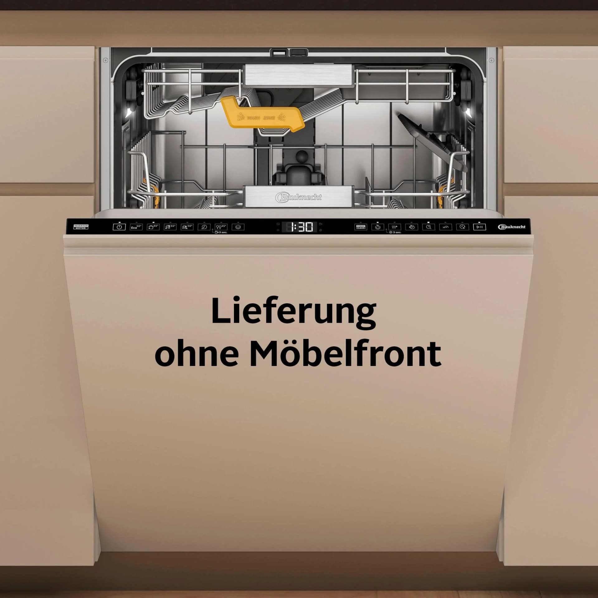 Bauknecht Geschirrspüler BK8IA15AM3TUC0 Silber Vollintegrierbar