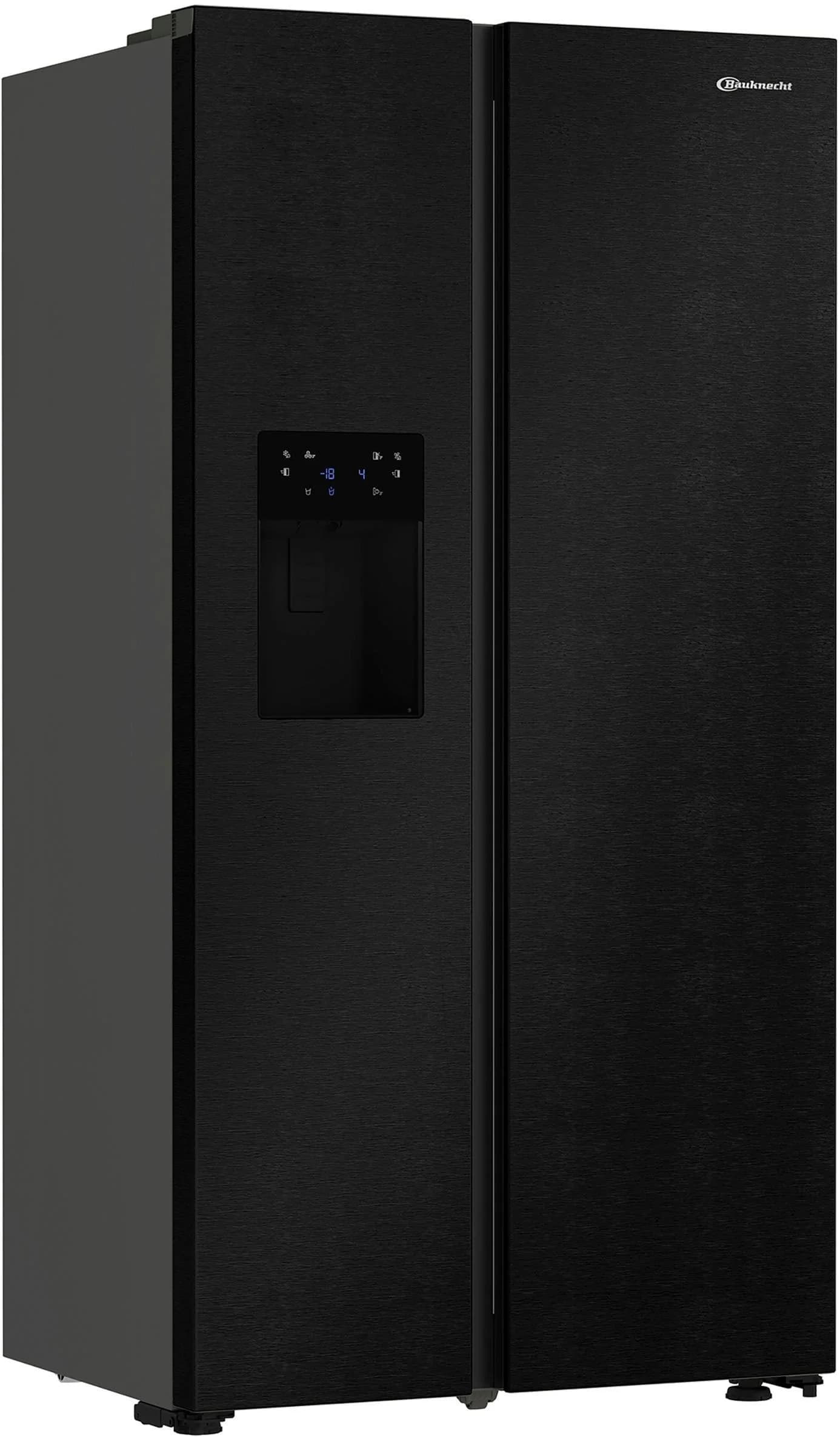 BAUKNECHT Side-by-Side Kühlschrank SBS IW E90 Pearl Schwarz