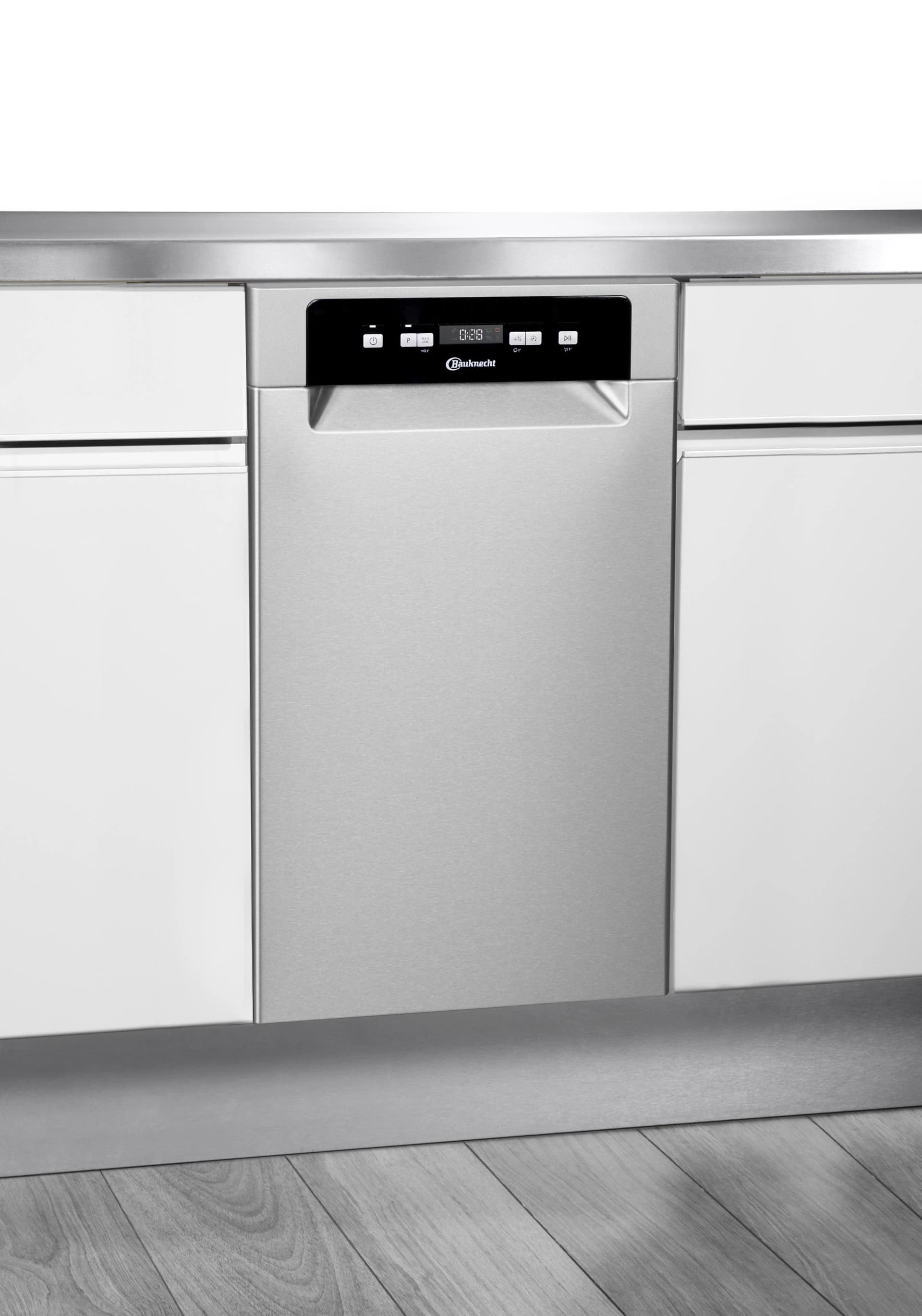 BAUKNECHT Unterbaugeschirrspüler BK4UC11BS7A0X Silber Energieeffizienz C