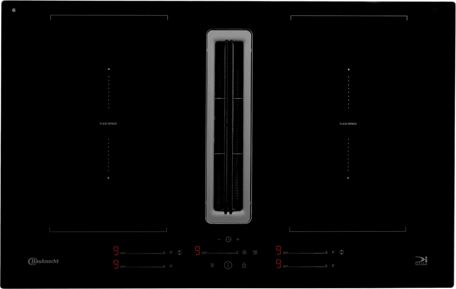BAUKNECHT Kochfeld mit integriertem Dunstabzug BVH80FFB01 Schwarz