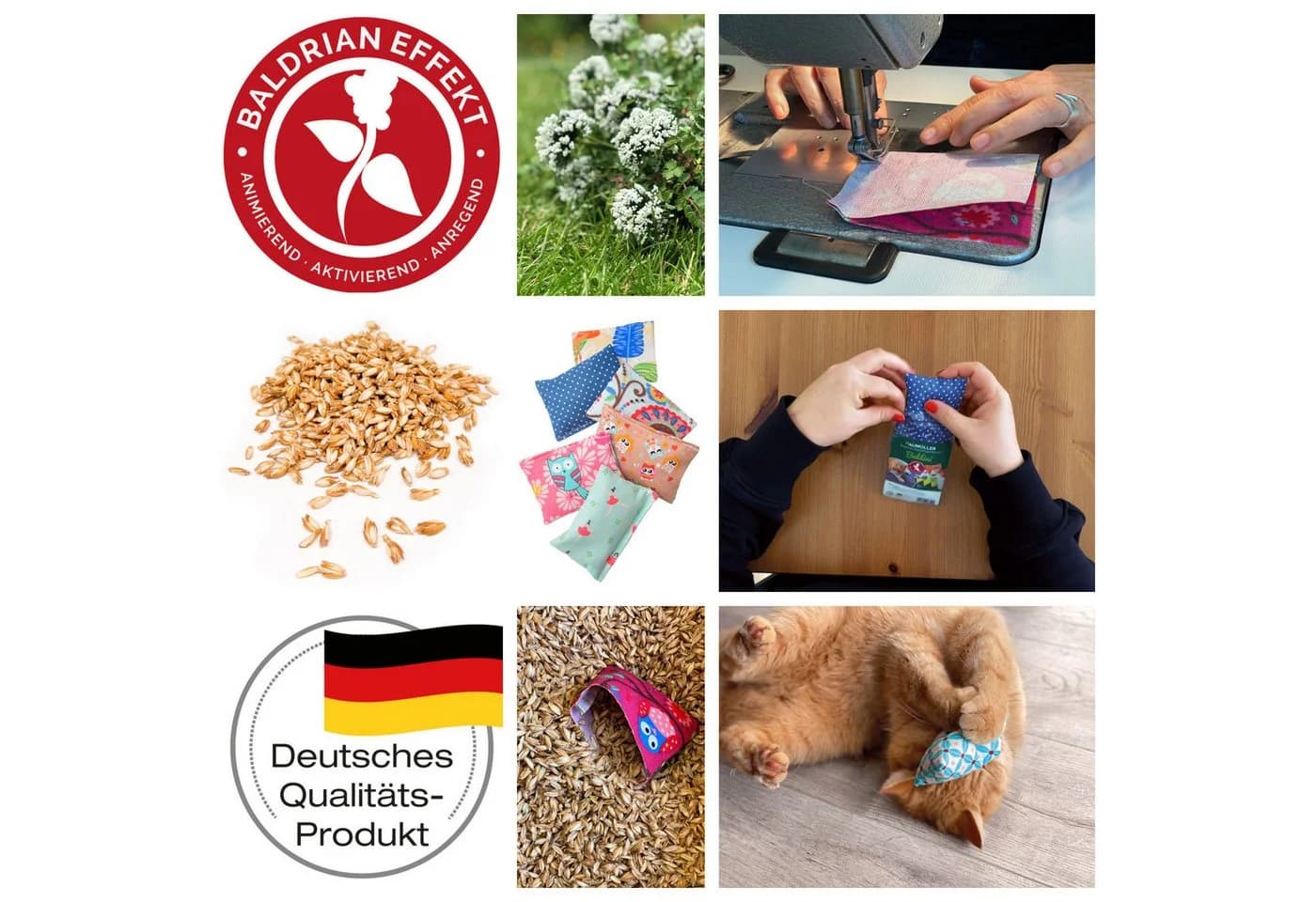 Aumüller Raschelkissen Baldini 6er-Pack Bunt mit Baldrian - Bild 3