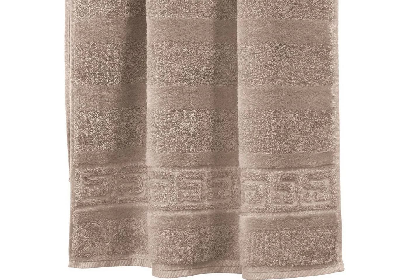 Cawö Duschtuch 1001 Noblesse Walk-Frottier Uni Beige - Bild 3