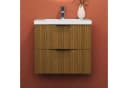 Aica Sanitär Waschtisch mit Unterschrank Soft-Close Walnuss Bild 2