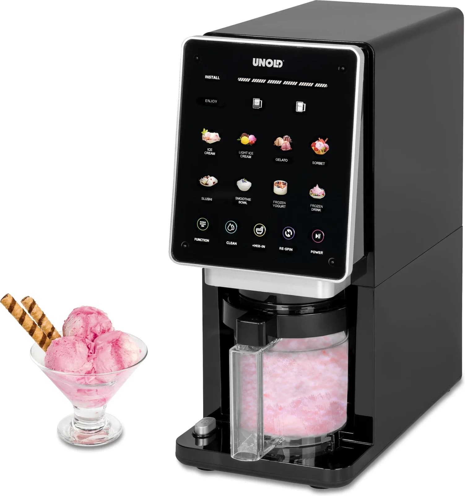 UNOLD Eismaschine Cream-Dream Schwarz 8 Programme