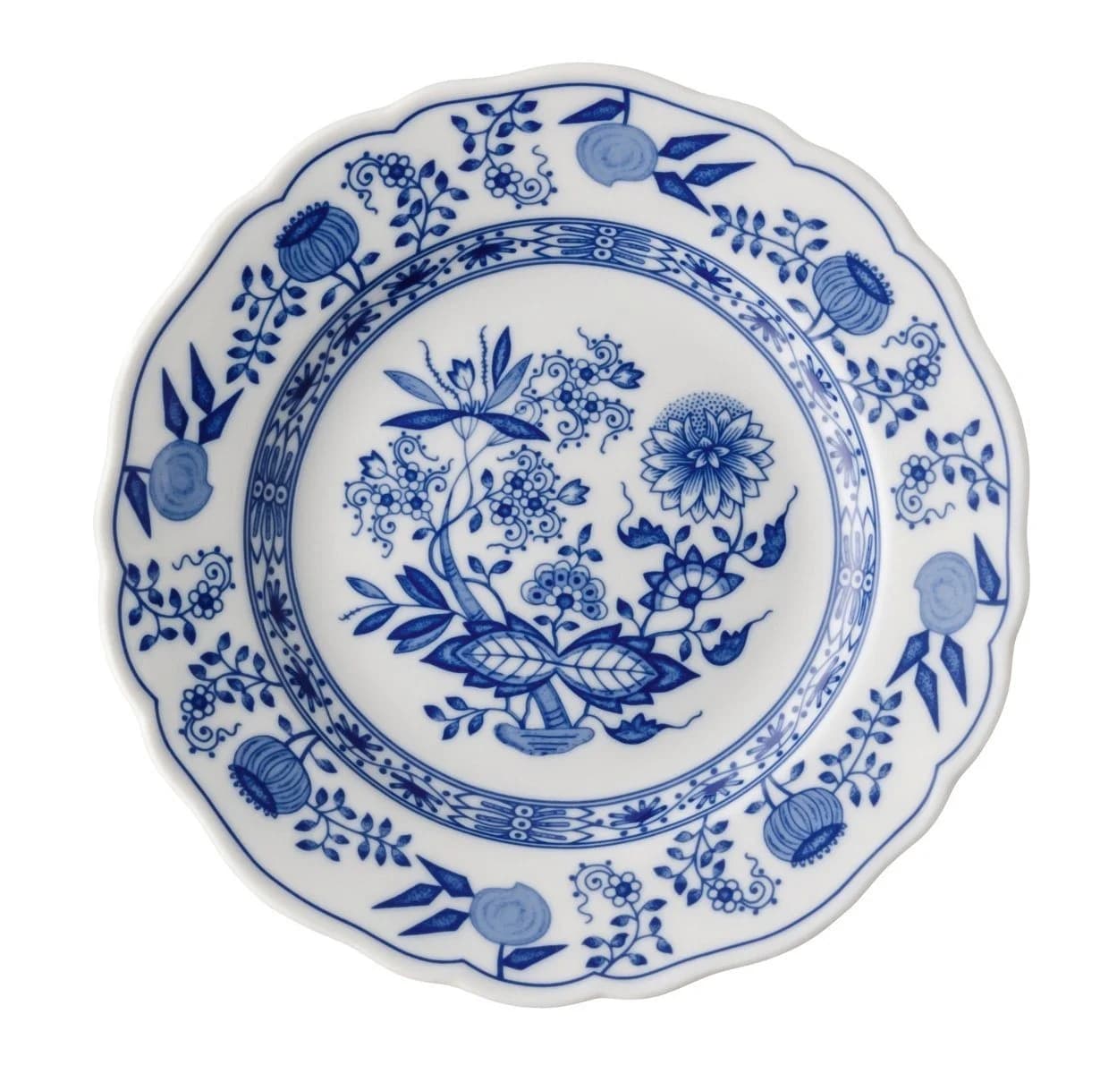 Hutschenreuther Frühstücksteller Blau Zwiebelmuster mit Fahne 19 cm - Bild 2