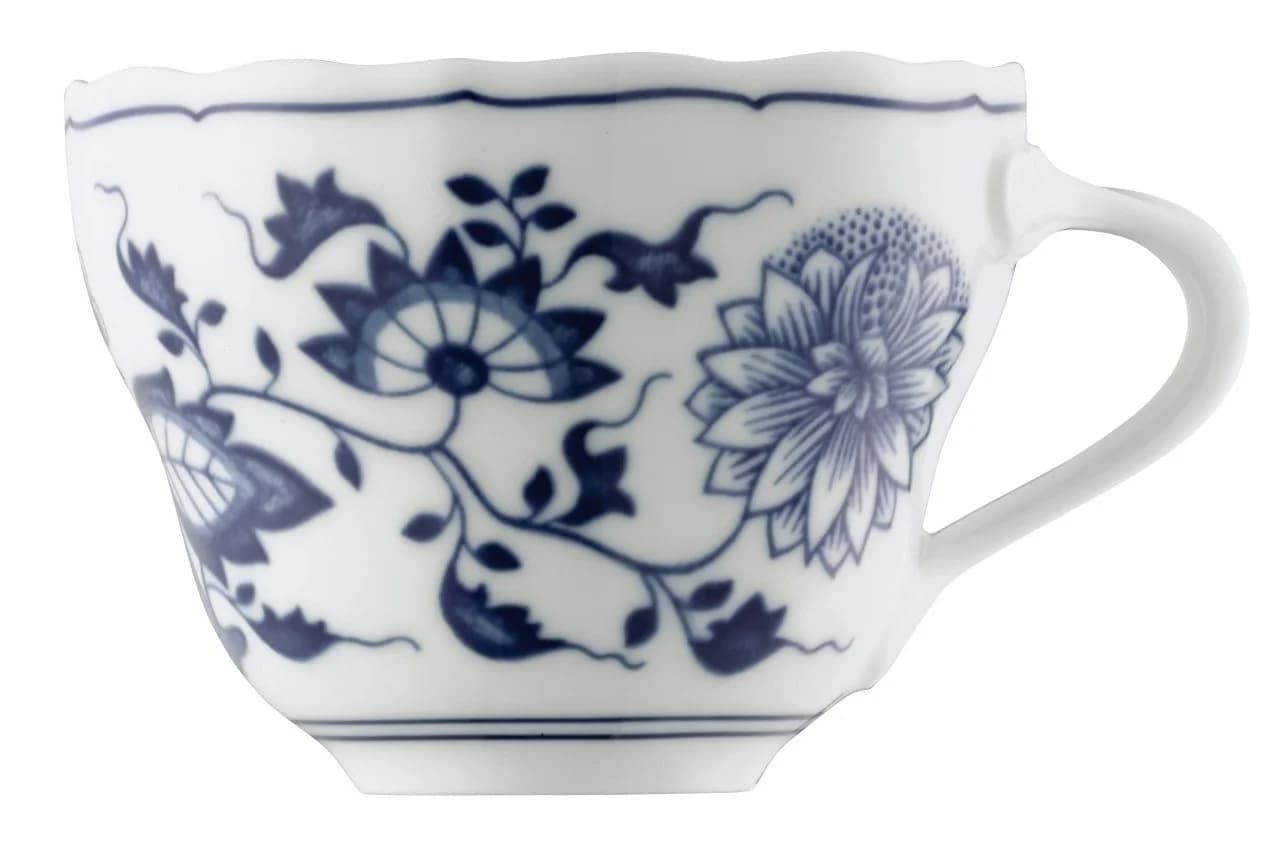 Hutschenreuther Kaffee-Obertasse Blau Zwiebelmuster Porzellan 0,21 l