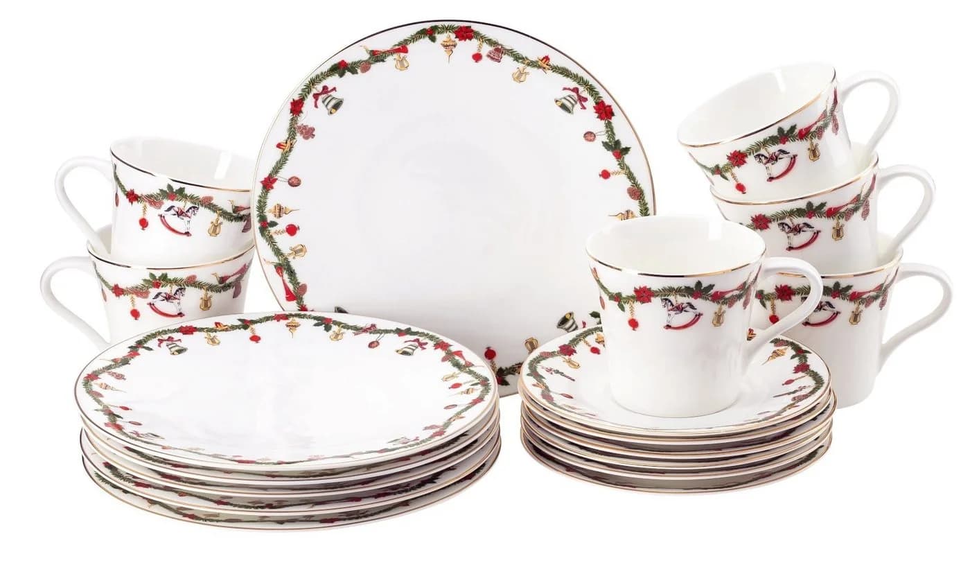 Hutschenreuther Frühstücks-Set Nora Christmas 18-tlg. Weiß - Bild 2