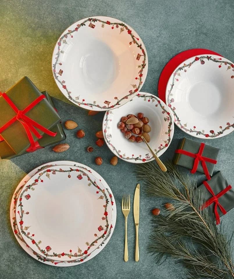 Hutschenreuther Frühstücks-Set Nora Christmas 18-tlg. Weiß - Bild 5