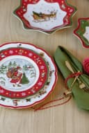 Hutschenreuther Geschirr-Set Happy Wintertime 4-tlg. weiß-rot Bild 1