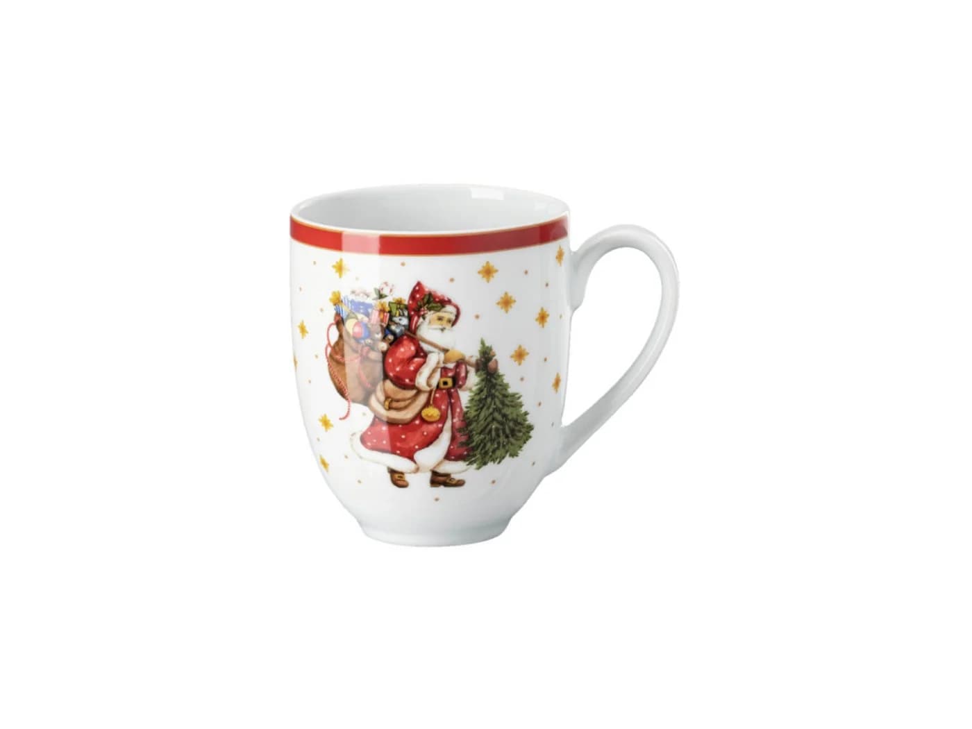 Hutschenreuther Becher Happy Wintertime Red mit Henkel 0,4l Porzellan - Bild 2