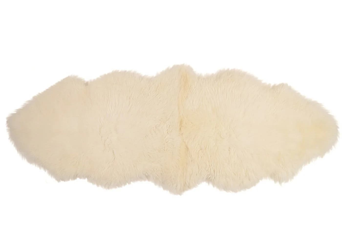 Kaiser Fellteppich Lammfell 140x45 cm Natural White