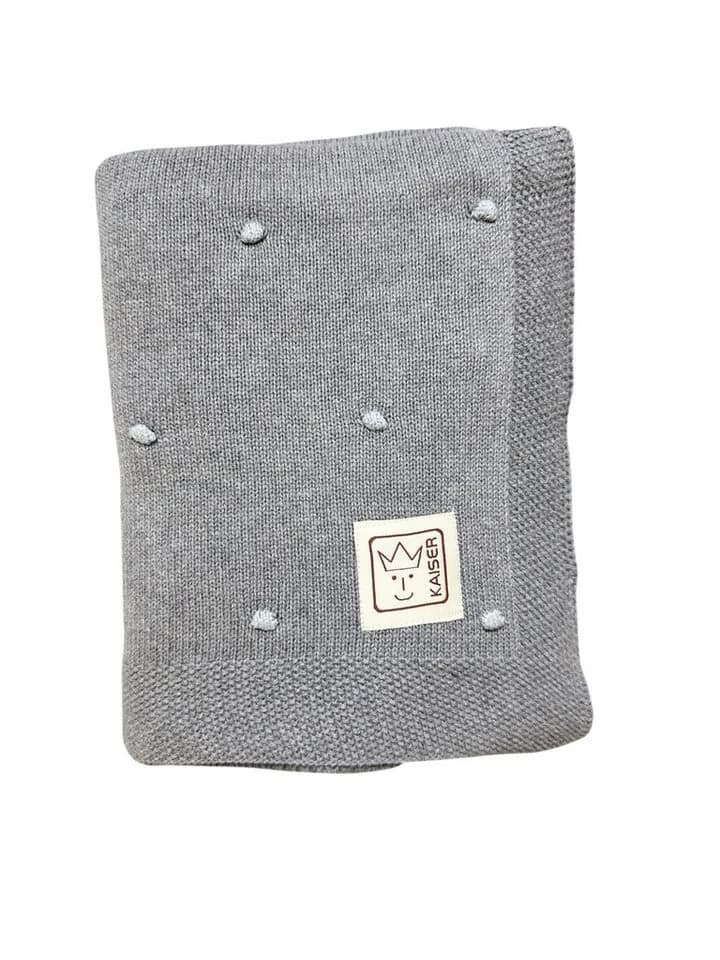 Kaiser Babydecke Knots Strick Grau 100% Bio-Baumwolle - Bild 3