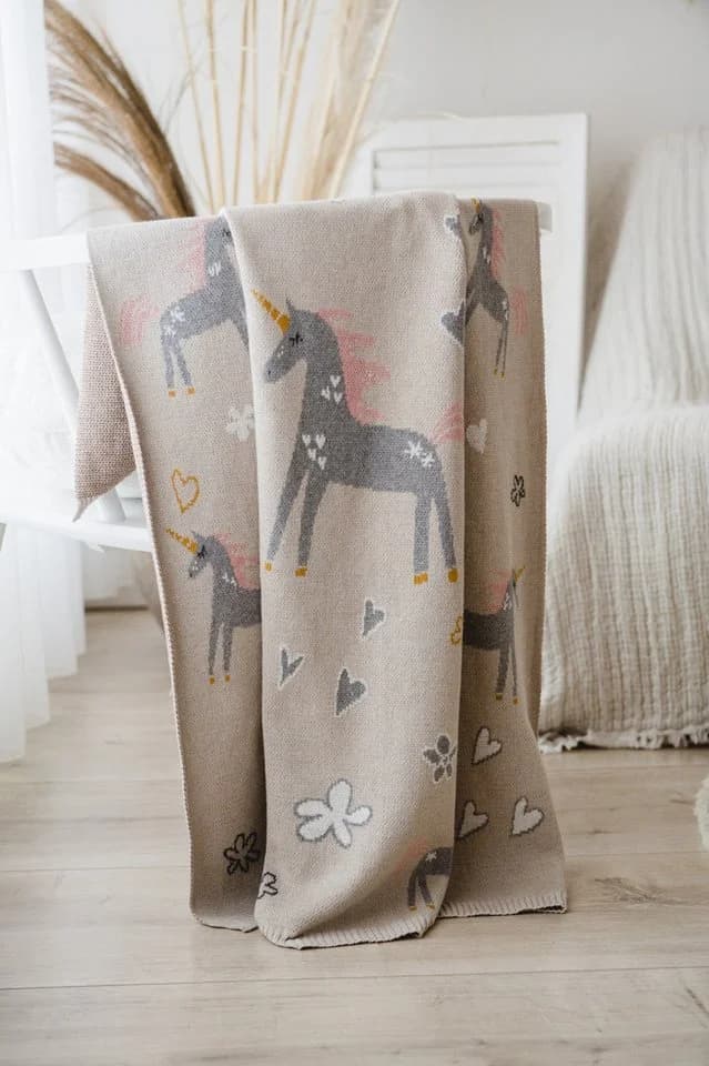 Kaiser Babydecke Unicorn Strick 100% Bio-Baumwolle - Bild 2