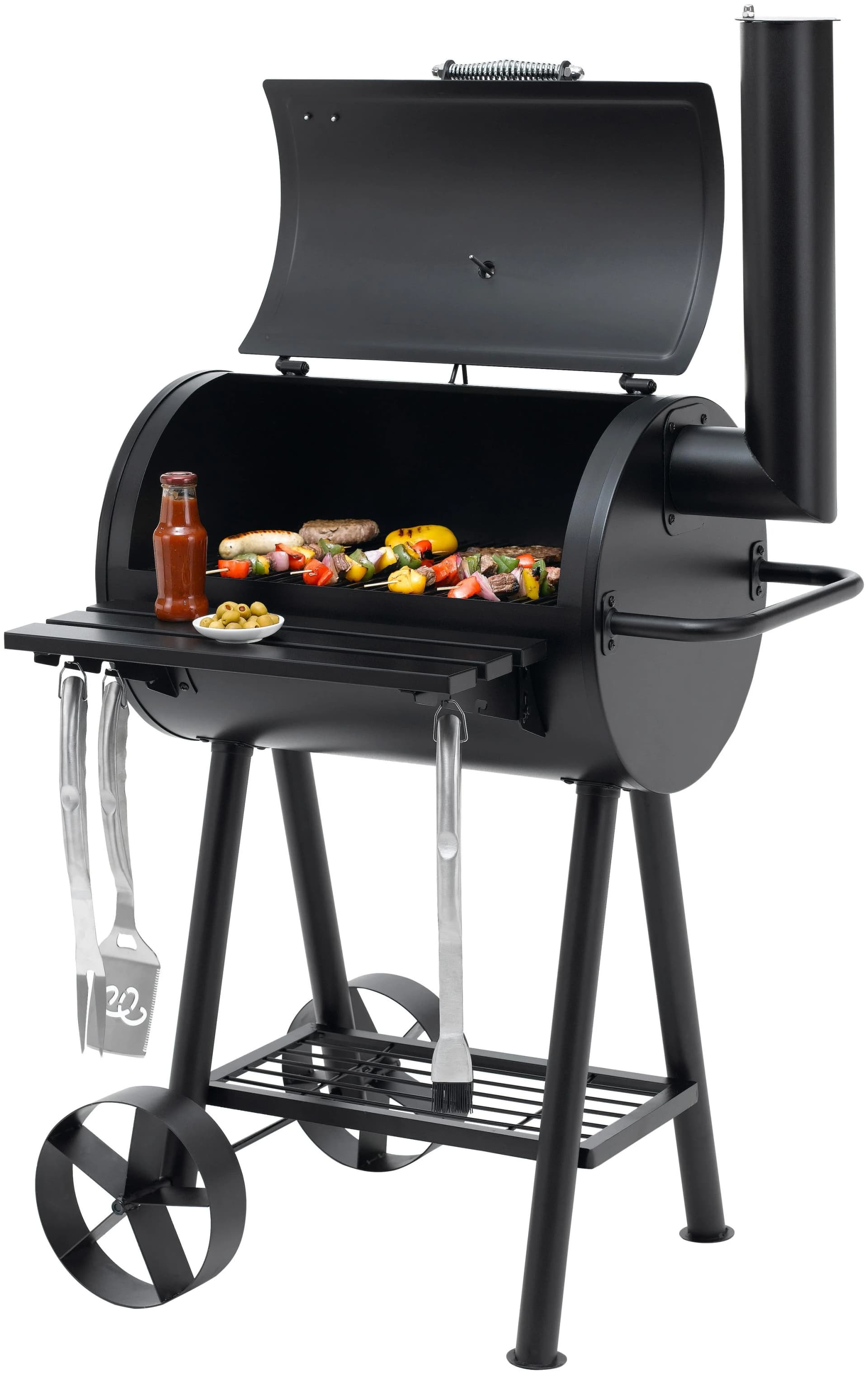 TEPRO Berkeley Holzkohlegrill Schwarz mit Thermometer