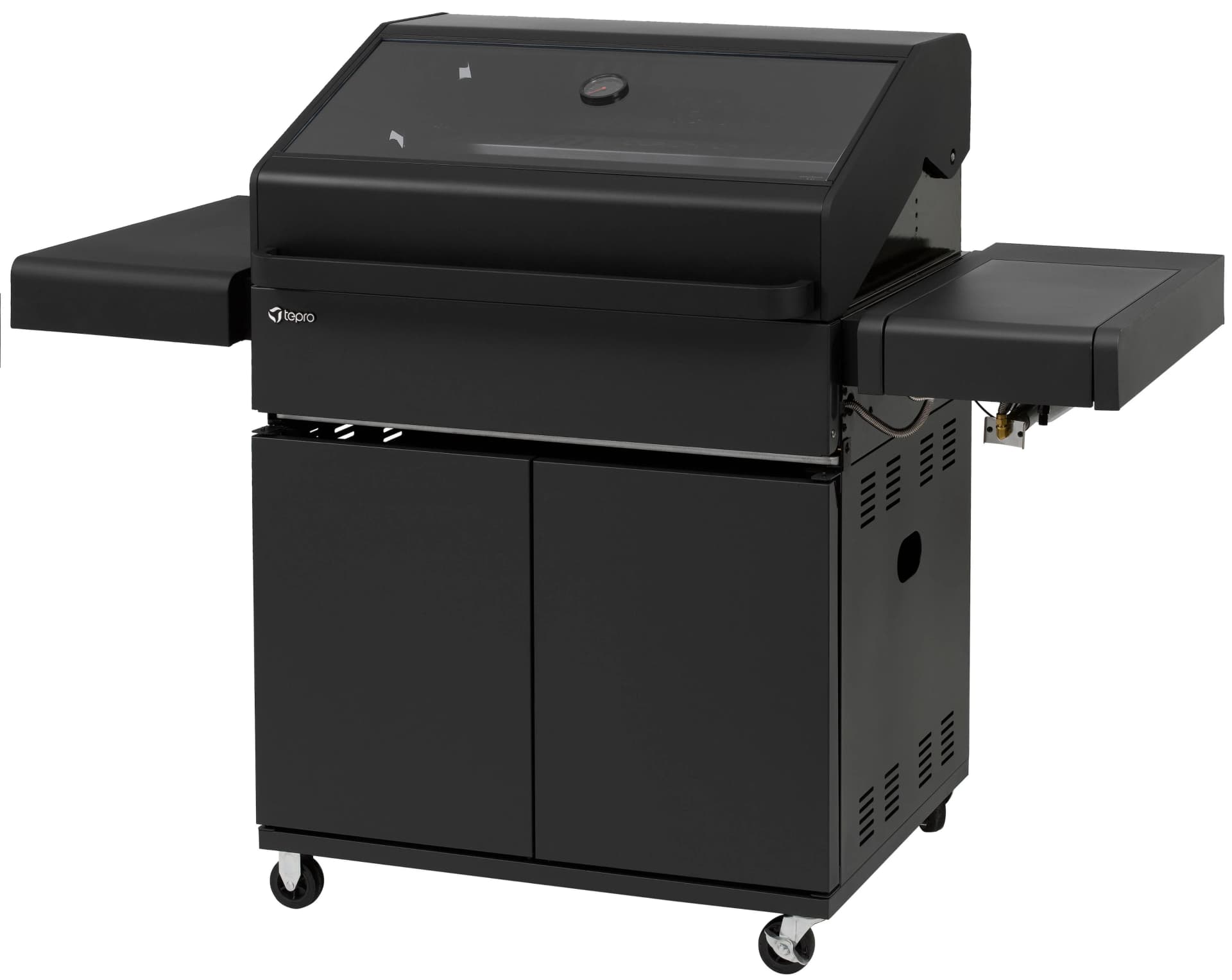 TEPRO Hicksville Gasgrill Schwarz 5 Brenner Infrarot Seitenbrenner