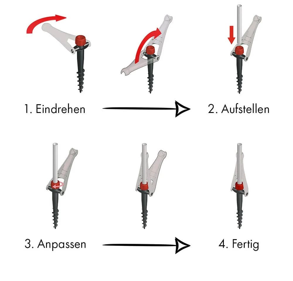 Krinner Schirmhalter Vario Drill für Strand & Wiese - Bild 5