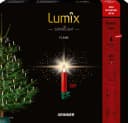 LUMIX LED-Christbaumkerzen SuperLight Flame Mini Metallic Rot Basis Bild 2