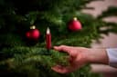 LUMIX LED-Christbaumkerzen SuperLight Flame Mini Metallic Rot Basis Bild 5