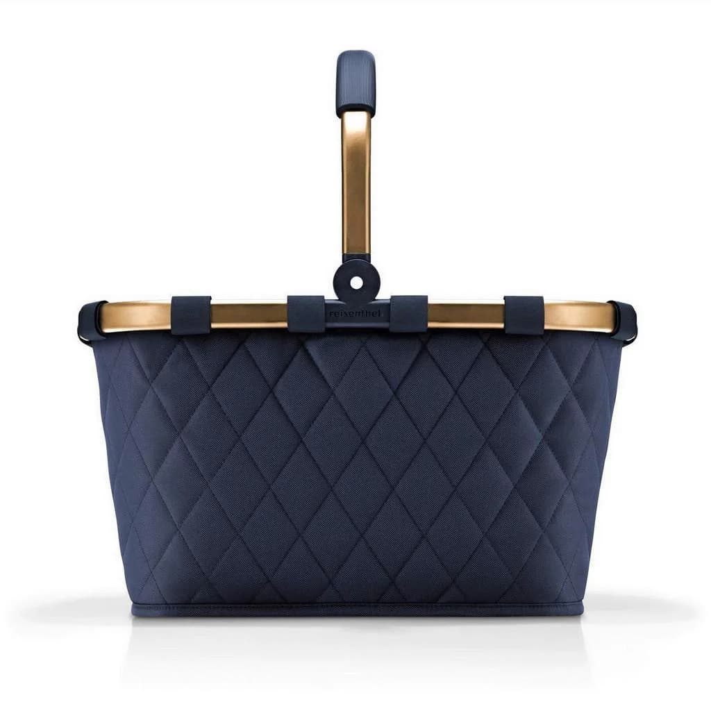 Reisenthel Einkaufskorb Carrybag Frame Rhombus Gold Dunkelblau