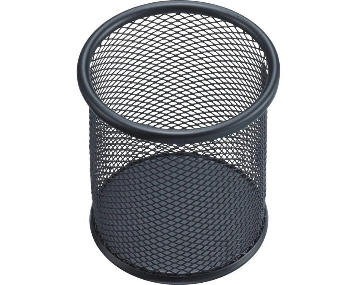 HELIT Tischaufsatz Stifteköcher Mesh Metall Schwarz
