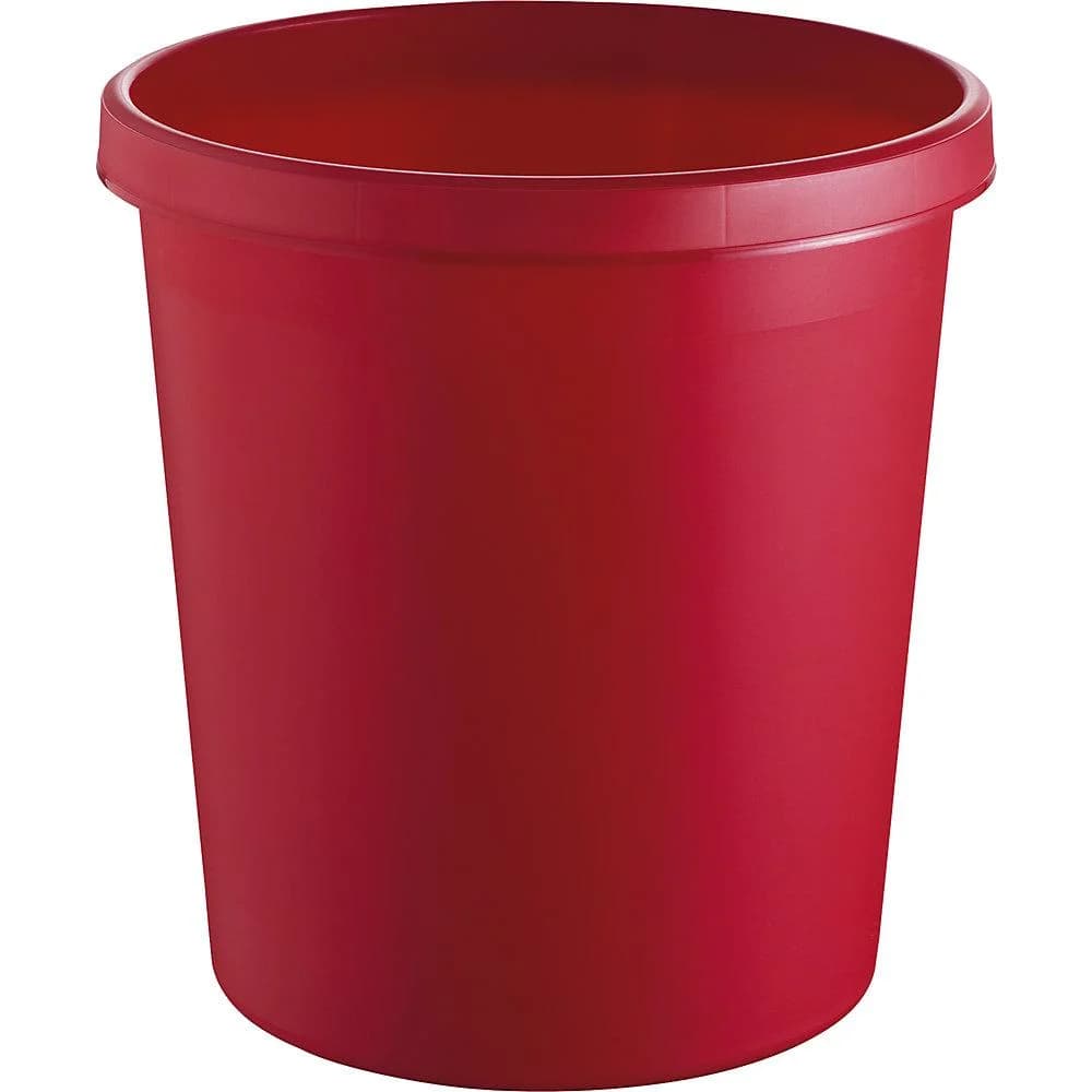 V-Part Runder Papierkorb 18 Liter Kunststoff Rot