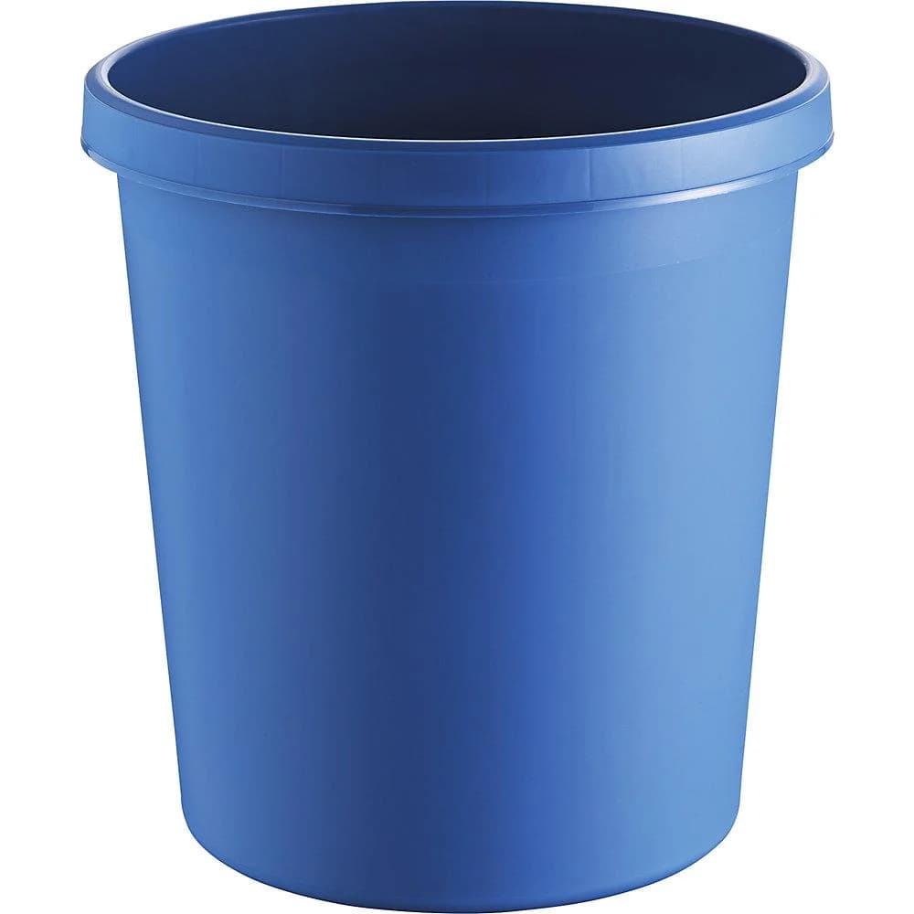 V-Part Runder Papierkorb 18 Liter Kunststoff Blau