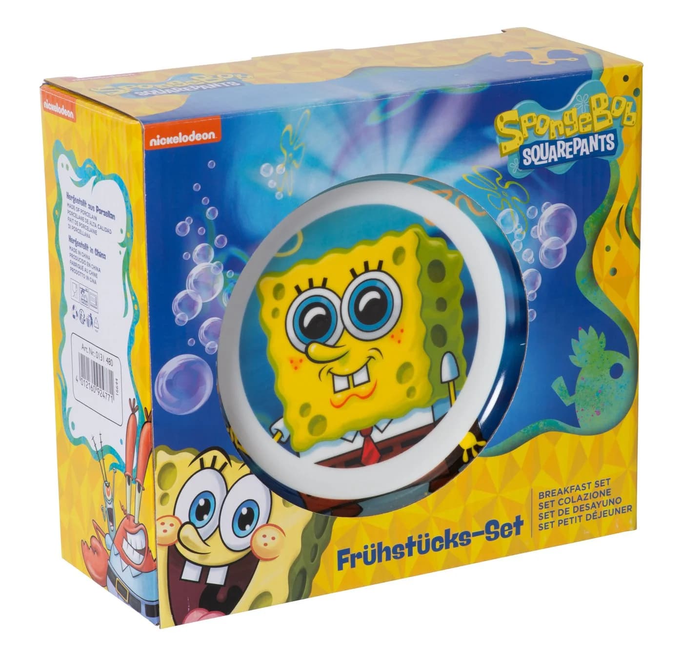 United Labels® Frühstücks-Geschirrset mit SpongeBob Motiv