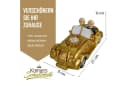 Kremers Schatzkiste Spardose XXL Goldhochzeit 50 Jahre Gold-Paar im Oldtimer Handbemalt Bild 4
